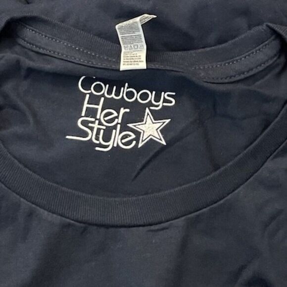 Dallas Cowboys Her Style Missy XXL Star Short Sleeve Football T Shirt NWT - Picture 5 of 5